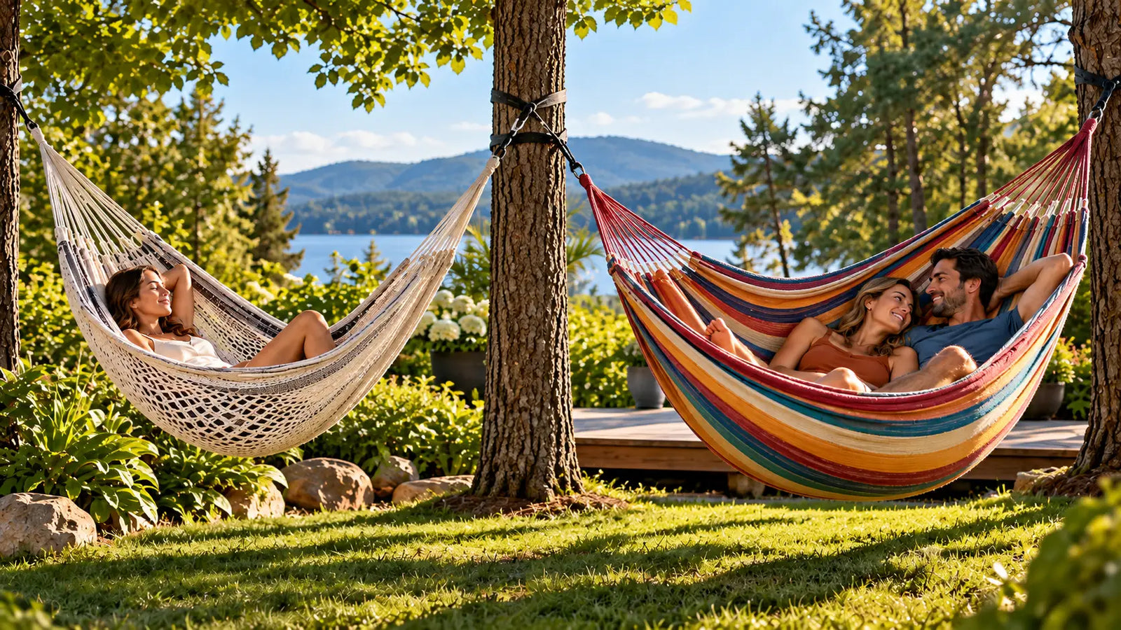 Comparaison entre un hamac simple pour une personne et un hamac double pour deux personnes