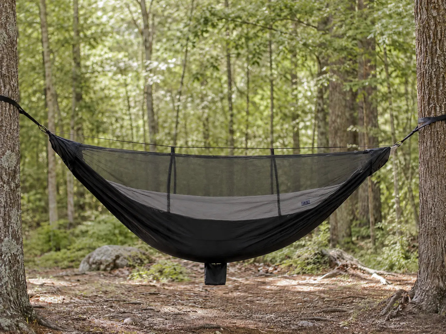 hamac avec moustiauire dans le bois
