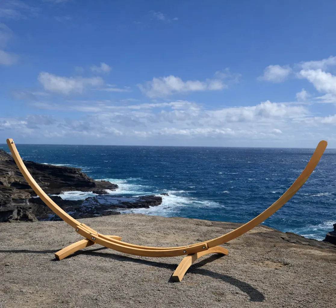 Hamac Univers Supports pour Hamacs eucalyptus Support pour hamac haut de gamme en bois d'eucalyptus – Structure d'extérieur durable 642135811924 E-HS