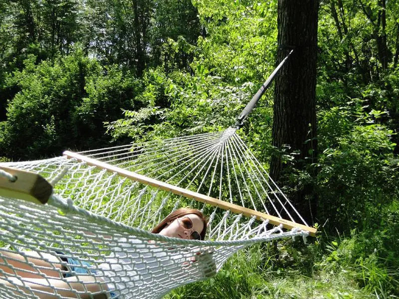 Hamac Univers Hammock Kit Hamac double en corde de coton avec sangles de fixation et sac de transport inclus 642135812181 50501-PWT+HTS-B+SBHC