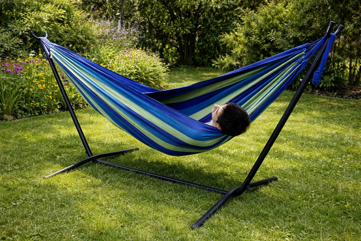 Hamac Univers Ensembles Hamac avec Support Hamac style brésilien double de luxe avec Support Universel 20138+75121