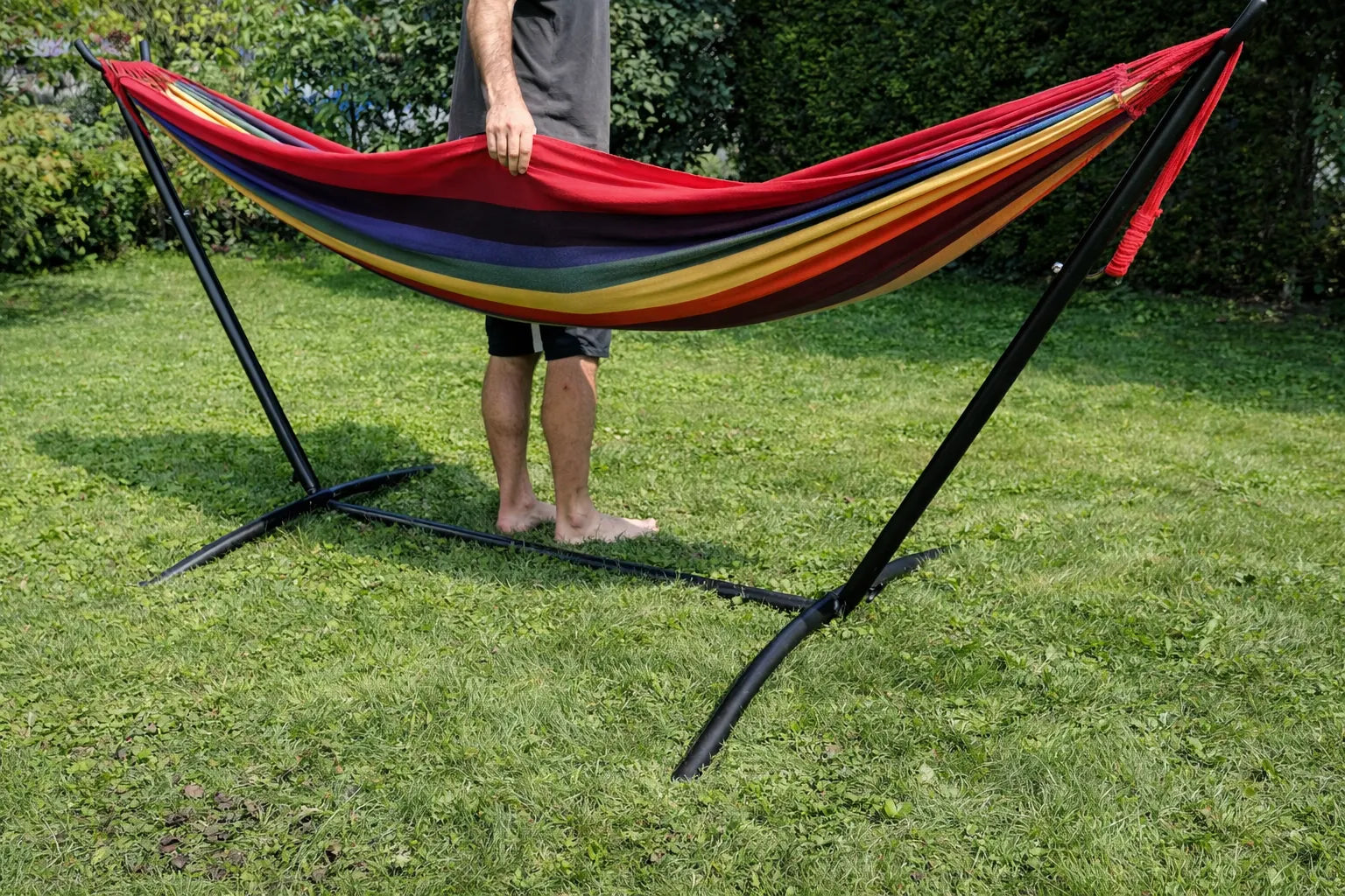 Hamac Univers Ensembles Hamac avec Support Hamac style brésilien double de luxe avec Support Universel 20136+75121