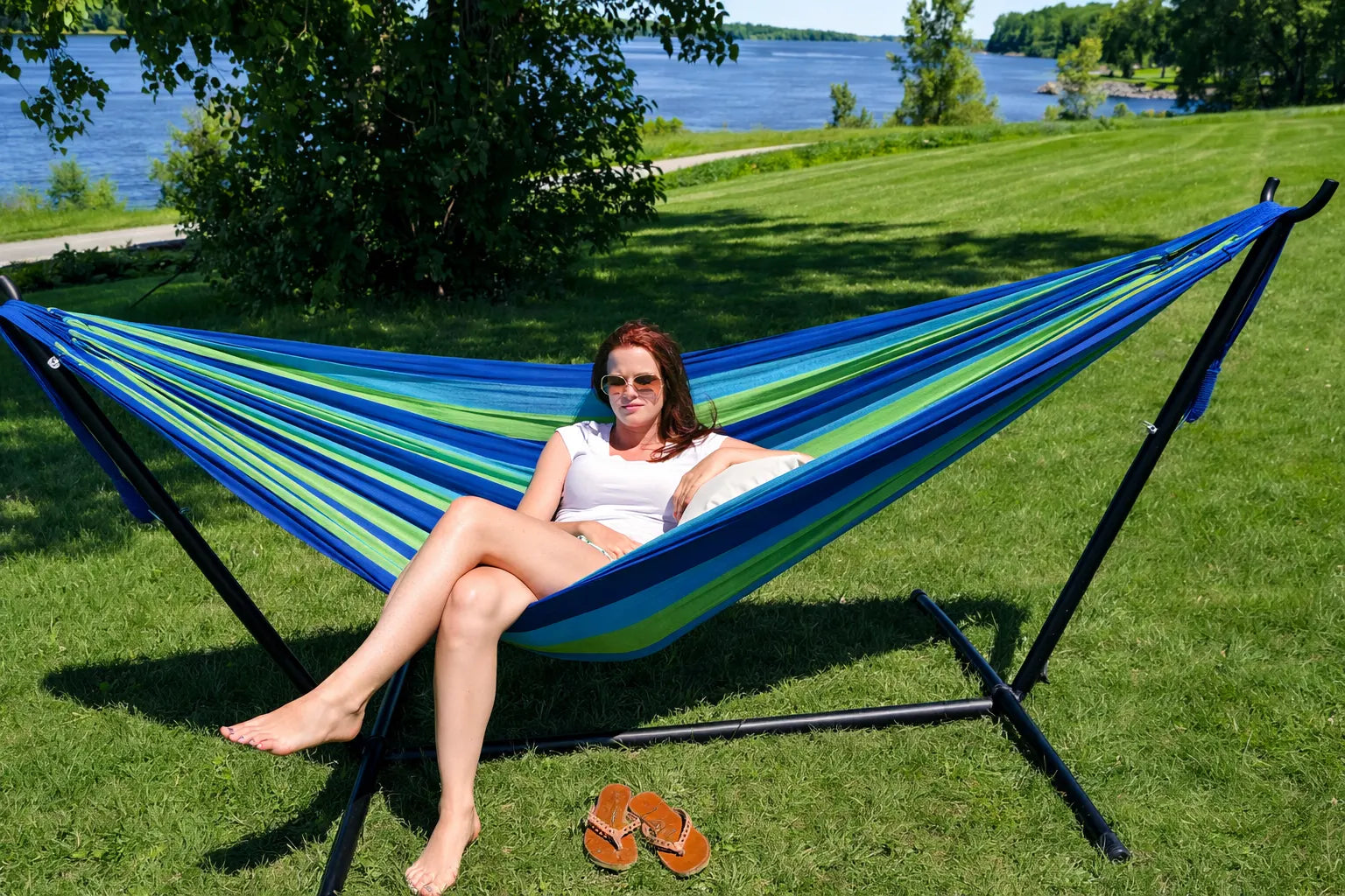 Hamac Univers Ensembles Hamac avec Support Hamac style brésilien double de luxe avec Support Universel 20138+75121