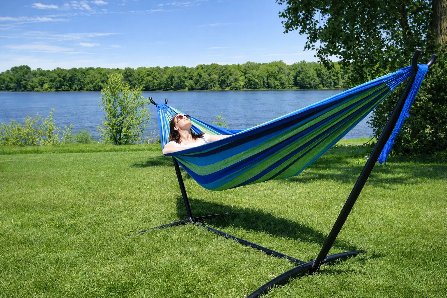 Hamac Univers Ensembles Hamac avec Support Hamac style brésilien double de luxe avec Support Universel 20138+75121