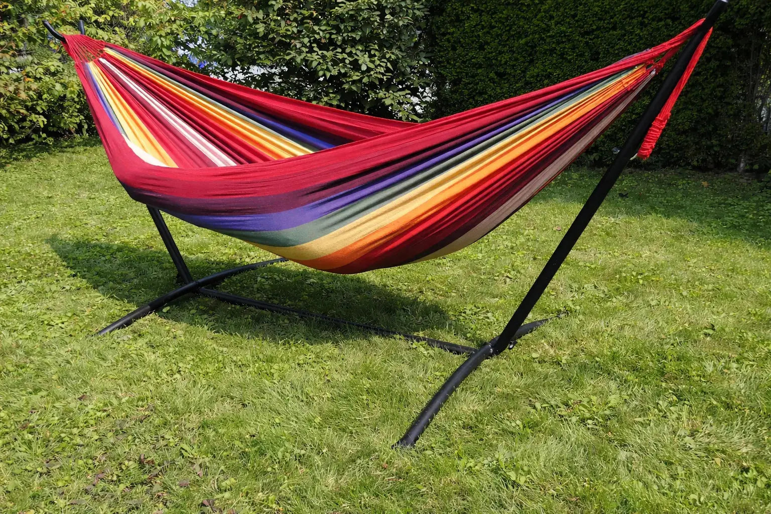 Hamac Univers Ensembles Hamac avec Support multicolores Hamac style brésilien double de luxe avec Support Universel 738447504866 20136+75121