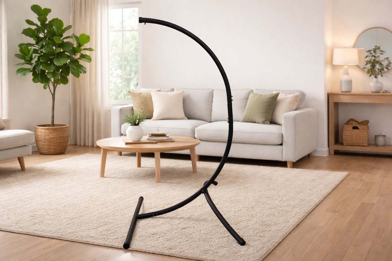 Hamac Univers Supports pour Hamacs noir Support pour Chaise suspendue et Chaise Hamac - Intérieur/Extérieur 738447504996 75217-2