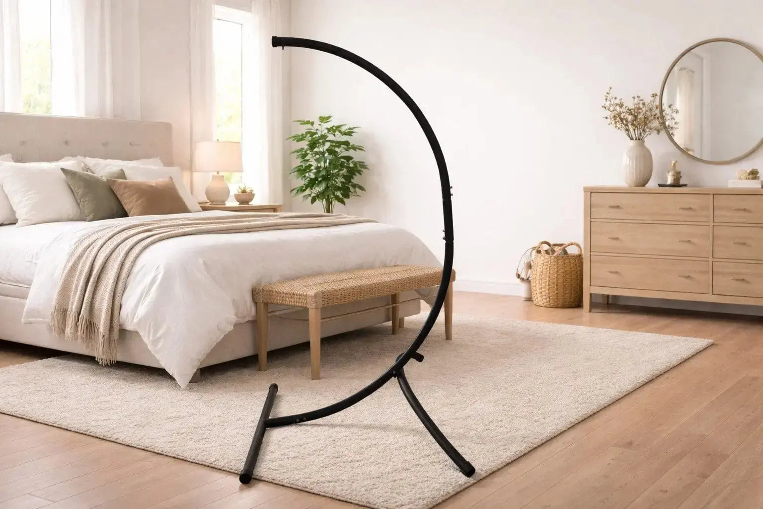 Hamac Univers Supports pour Hamacs noir Support pour Chaise suspendue et Chaise Hamac - Intérieur/Extérieur 738447504996 75217-2