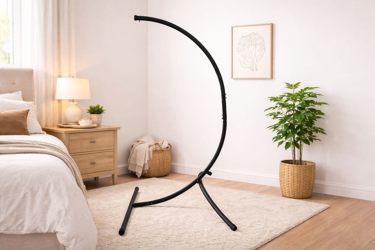 Hamac Univers Supports pour Hamacs noir Support pour Chaise suspendue et Chaise Hamac - Intérieur/Extérieur 738447504996 75217-2