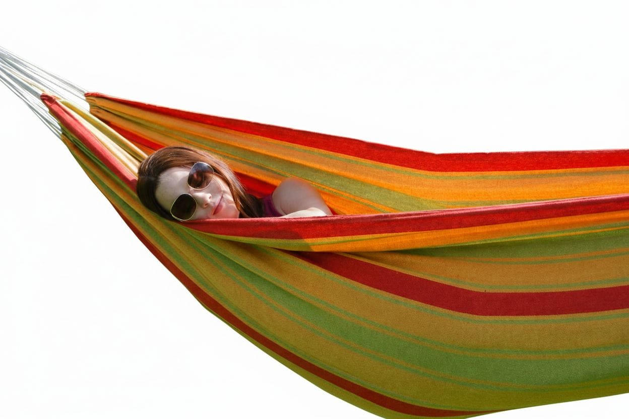 Hamac Univers Hamacs rayures-jaunes-vertes-rouges Hamac Style brésilien double de luxe 738447504828 20137