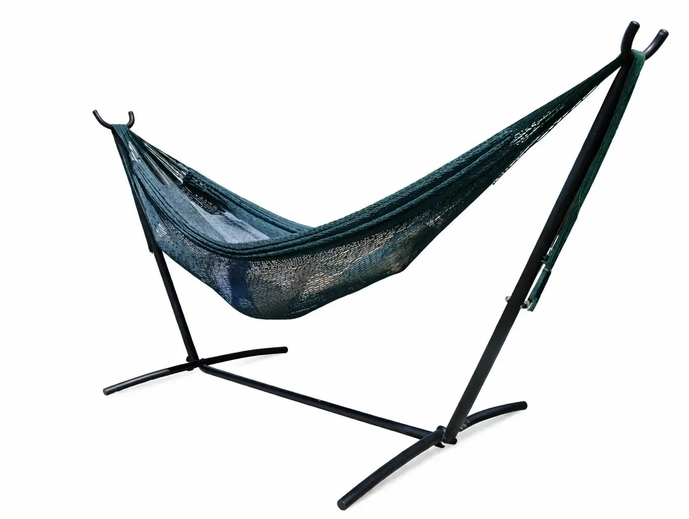 Hamac Univers Ensembles Hamac avec Support vert-foret Hamac maya à fil épais - grandeur familiale avec Support 738447505245 #24-MHXLTC-FG+75121
