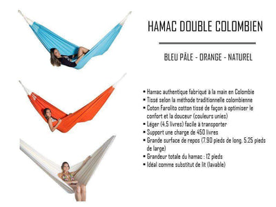 Hamac Univers Hamacs Hamac Double Colombien Intérieur/Extérieur