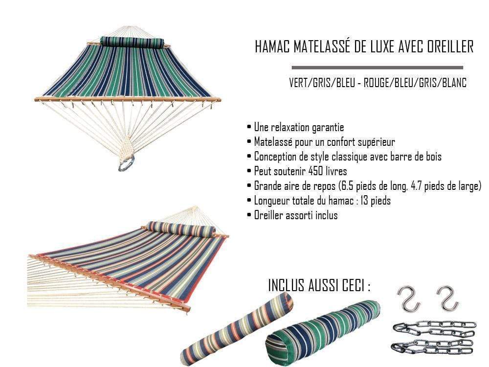 Hamac Univers Hamacs Hamac matelassé de luxe avec oreiller