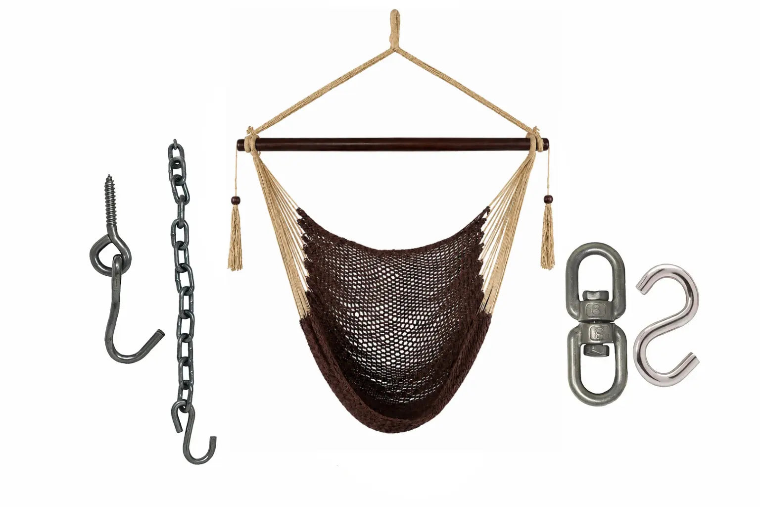 Ensemble Ultime Chaise Hamac Maya – Chaise Suspendue avec Pivot 360° et Quincaillerie d’Installation