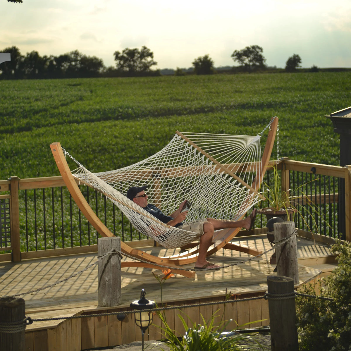 Support pour hamac en bois de pin massif 15 pi