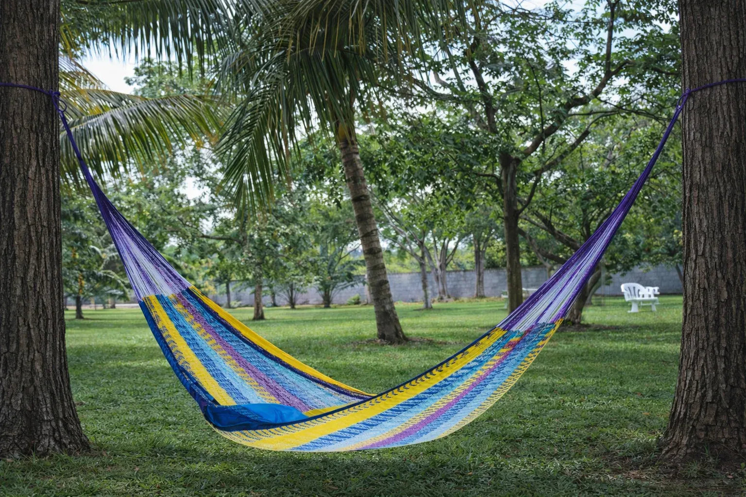 Hamac Mexicain Double En Coton – Couleurs Aztèques – Neuf