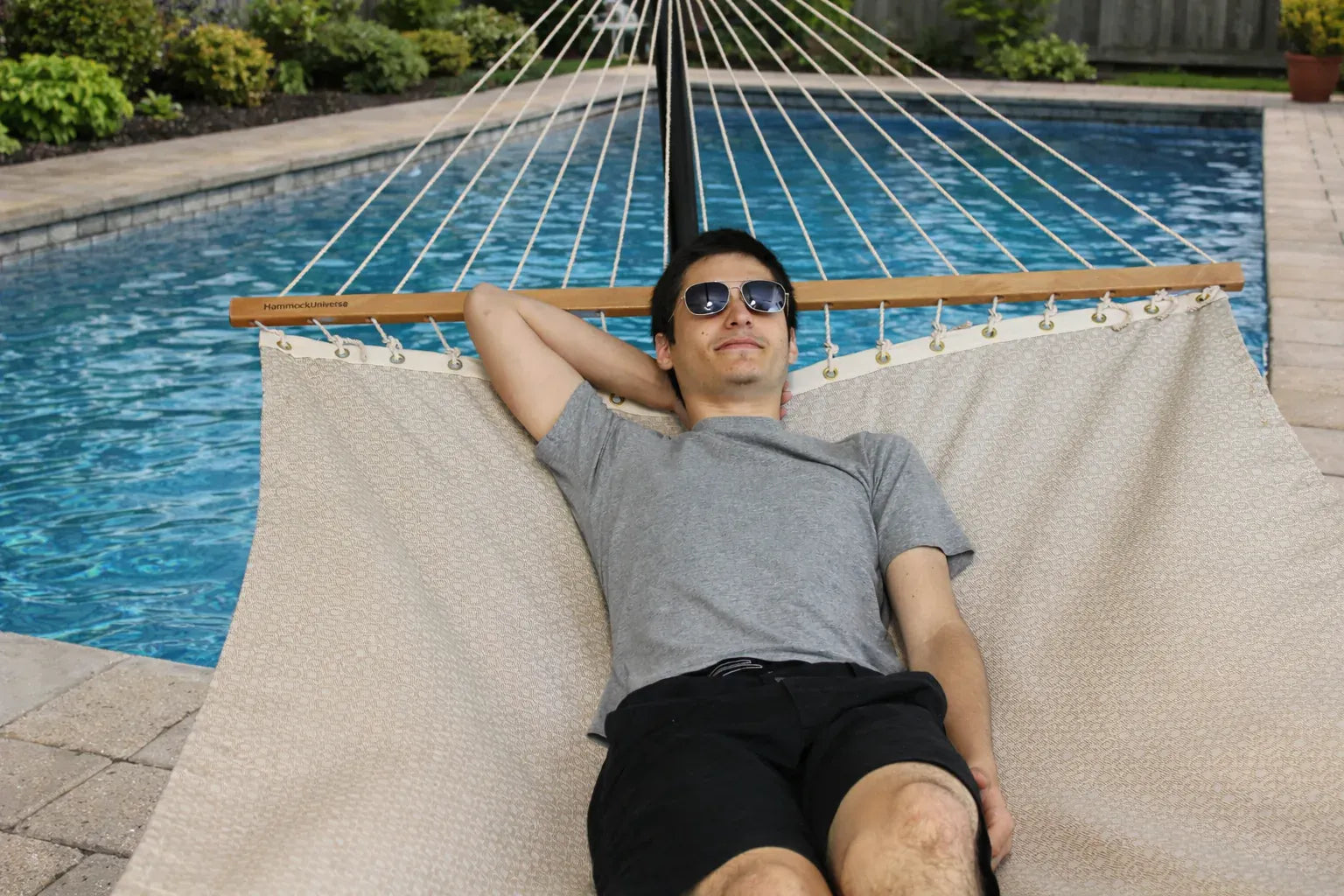 Hamac Univers Ensembles Hamac avec Support Hamac pour piscine avec Support de 15 pieds