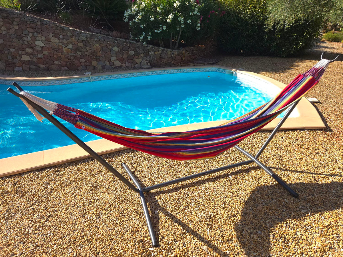 Hamac Univers Ensembles Hamac avec Support Hamac style brésilien double de qualité supérieure avec Support Universel