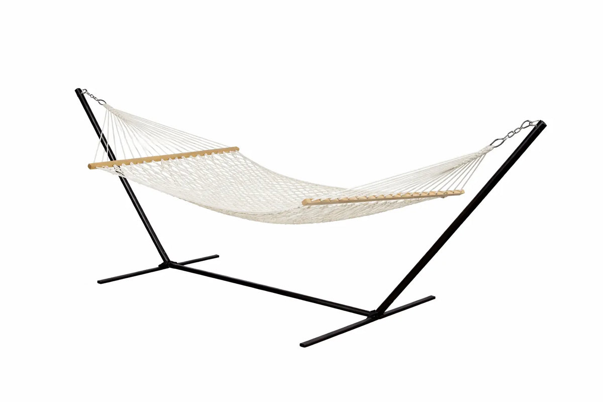 Hamac Univers Ensembles Hamac avec Support naturel Hamac traditionnel en corde de coton avec Support de 15 pieds 799475615696 50501-PWT+15TBSB
