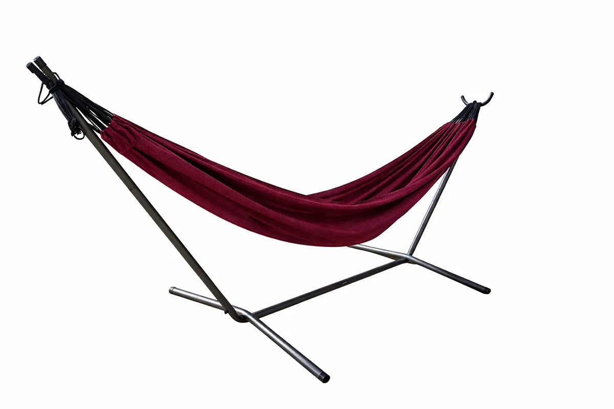 Hamac Univers Ensembles Hamac avec Support rose-et-noir Hamac style brésilien double de qualité supérieure avec Support Universel 738447504903 20188+75121