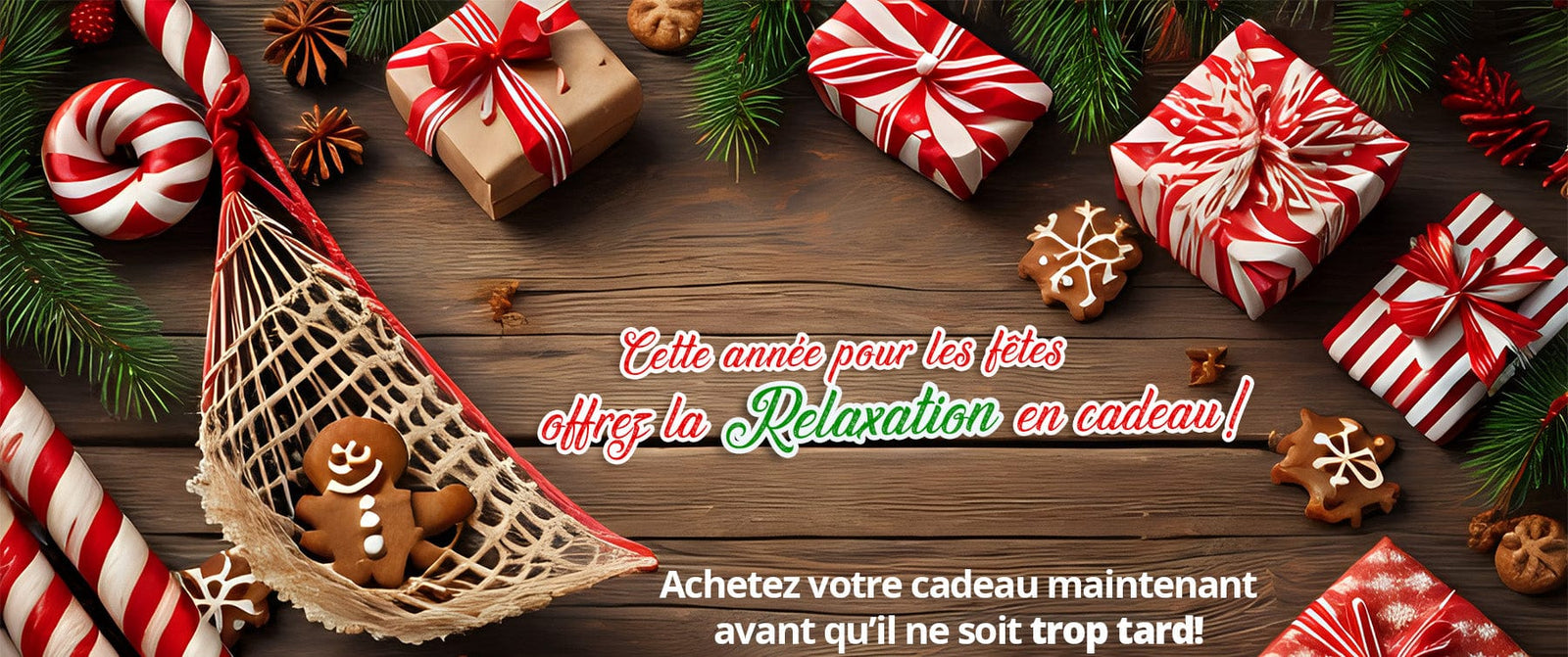 bonhomme en pain d'épices dans un minuscule hamac