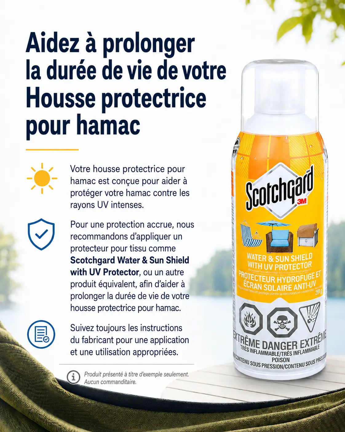 Protège hamac en nylon riptstop