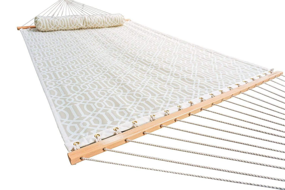 Hamac Univers Hamacs country-beige / 1er oct. Hamac double en polyester avec oreiller assorti - Séchage Rapide 794604045979 SLD-COUNTRY