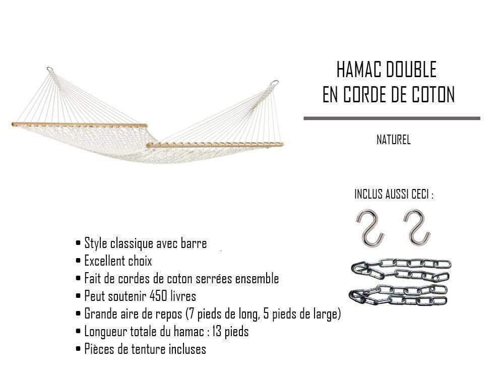 Hamac Univers Hamacs naturel Hamac double en corde de coton 738447505429 50501-PWT