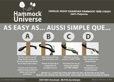 Hamac Univers Hammock Accessories noir-vert Sangle pour Hamac - Système multiboucles (21) 794604045313 KONGTS