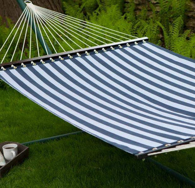 Hamac Univers Hamacs rayures-blanches-bleues Hamac pour piscine - Double 794604045412 51320